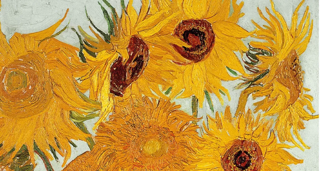 نقاشی گل‌های آفتابگردان